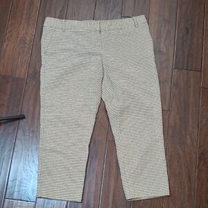 The Limited Tan with Textured White & Black Detail DREW Cropped Pants size 14